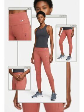 Nike Go Dri-Fit High-Waisted Leggings Lightweight & Stretchy (SKU#2149)